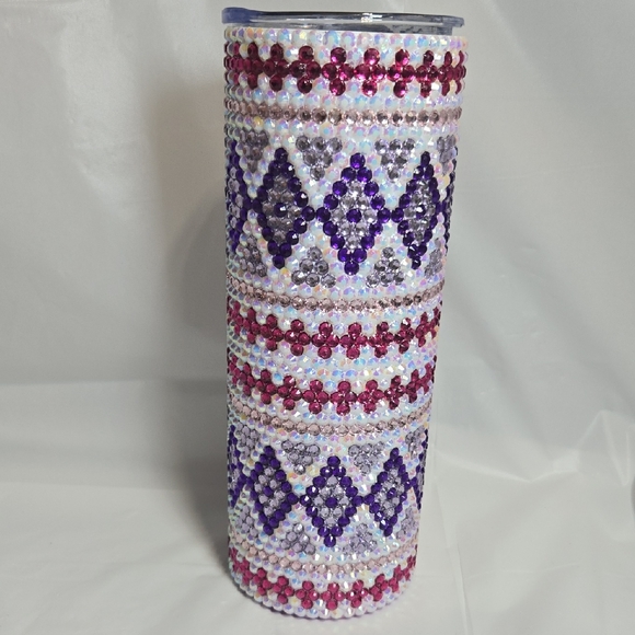 Erins Lovely Creations Other - 20oz Elegant  Rhinestone Tumbler - Purple and Pink